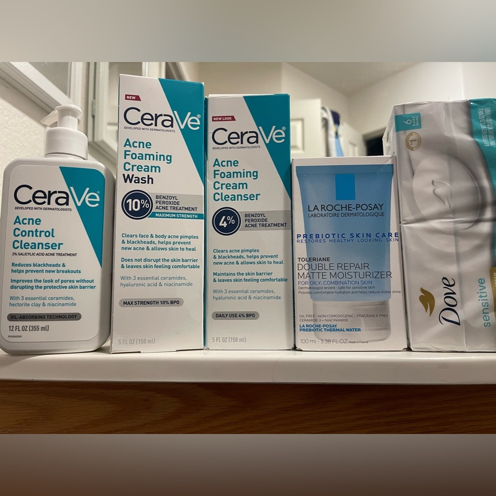 Face wash an moisturizer & bar soaps